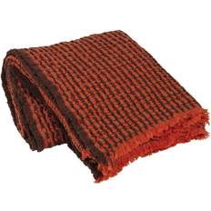 Plaid orange Broste Copenhagen Plaid Linda Tæppe Orange