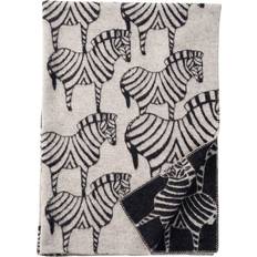 Klippan Yllefabrik Zebra Couverture Naturel, Beige, Noir (200x130cm)