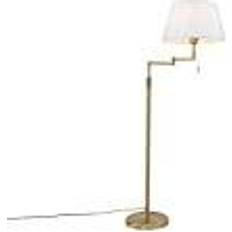 Bronze Lampes sur Pied QAZQA Ladas Bras Articulé 1 Lumière H 1500 mm Bronze Moderne éclairage Intérieur Salon I Chambre Lampe sur Pied