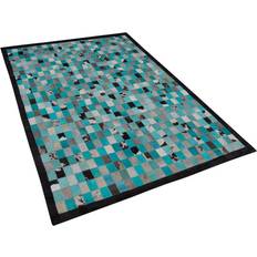 Pelle Tappeti Arkiio Leather Rug Grey, Turquoise, Blue cm