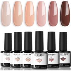 Gel polish kit Modelones Gel Nail Polish Kit A Nude Neutral Set 6-pack