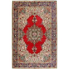 Arkiio Handknuten Persisk Patinamatta Tabriz 198x300 Röd, Blå
