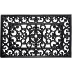 Synthetic Entrance Mats Design Imports DII Rubber Doormats Collection All Weather Black, Multicolour