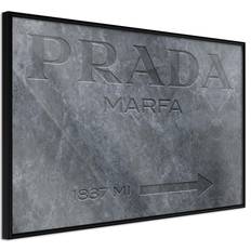 Artgeist Inramad - Prada Grey Guldram Poster