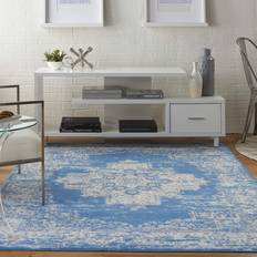 Nourison Modern Persian Blue, Pink, White, Grey