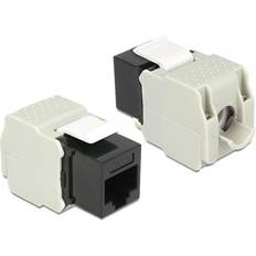 Rj45 keystone black DeLock Keystone RJ45