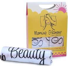 Morning Glamour Satin Standard Pillow Case White, Black