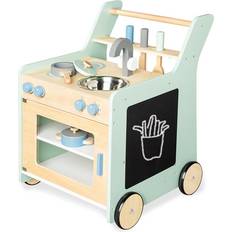 Pinolino Chariots de Marche pour Bébé Pinolino Cuisine chariot pour enfant Vert pastel/turquoise Bois 45x48x58cm Beige