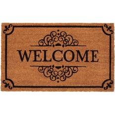 Achim Prestige Printed Coir Door Mat Black, Multicolour, Brown