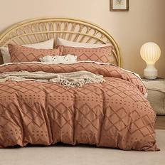 Bedsure Boho Duvet Cover Black, White, Brown, Beige, Grey, Green, Purple, Blue, Pink (228.6x228.6cm)