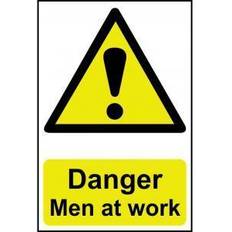 Workplace Signs Scan adhesive semi-rigid PVC Danger Men At Work 400 Easy