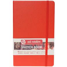 Røde Papir Talens Art Creation Sketchbook Red 13x21cm 140 g 80 sheets