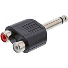 Rca til jack hun InLine 6.3mm Mono jack Phono hun
