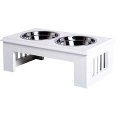 Pets Pawhut Feeder Raised Elevated with Stainless Steel