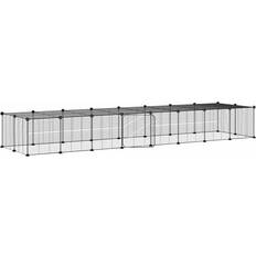 Husdjur vidaXL Hundgård svart 36 paneler 35x35 stål