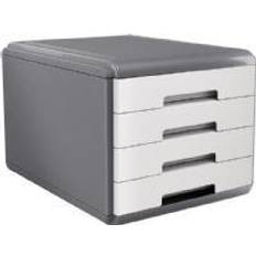 Bianco Portariviste organizer MyDesk gray-white 4 drawers