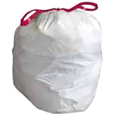 Genuine Joe 13 Gal. White Flex Drawstring Trash Liners 60-Count