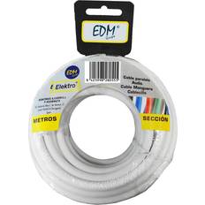 Accesorios Eléctricos Edm Carrete Manguera Tubular 3x1mm Blanca 20m