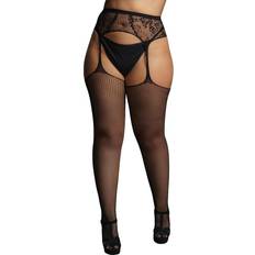 Sexlegetøj Le Désir Fishnet and Lace Garterbelt Stockings OSX