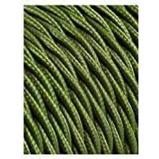 Accesorios Eléctricos Edm Cable Textil Trenzado 2x0.75mm C-18 Verde Seda 5m