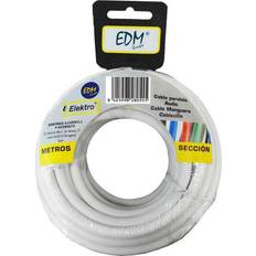 Blanco Gestión de cables Edm Carrete manguera plana blanca 2x1,5mm 20mts (audio)