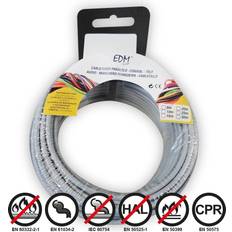 Azul Gestión de cables Edm Cable Gris 20 m 1,5 mm