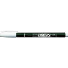 Tombow 4 stk. Marker Fudenosuke soft pastel hvid