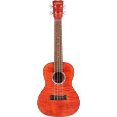 Cordoba Saiteninstrument Cordoba 15Cfm Flamed Mahogany Concert Ukulele Rose Red