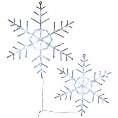 Christmas Decorations National Tree Company 24 20 Christmas Yard Hexagon Ice Crystal Snowflake Pair Decoration