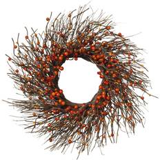 GERSON INTERNATIONAL Dried Twig and Fall Berries Wreath Decoration 17.8cm