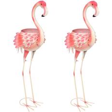 Pink Garden Decorations Sunnydaze Pink Flamingo Metal Garden Statue