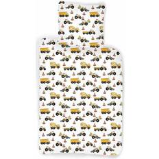 Voertuigen Stoffen Licens Bedding Set with Work Cars