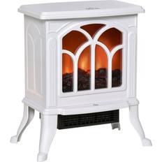 White Fireplaces Homcom 14.75-in W White Fan-forced Electric Fireplace 820-282V80WT