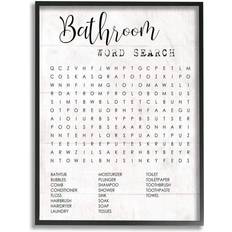 Framed Art Stupell Industries Bathroom Word Search Fun Family Daphne Polselli Framed Art