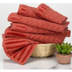 Lavish Home 6-Piece Cotton Deluxe Plush Bath Towel