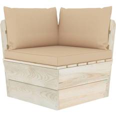 Hynder til pallesofa vidaXL Hynder pallesofa 3 stof Stolehynde Beige