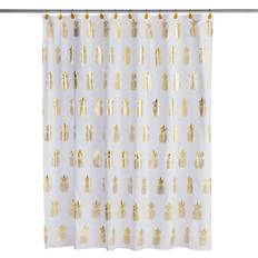 SKL Home Saturday Knight Ltd Förgyllt Ananas Duschdraperi 183 cm x 178 cm