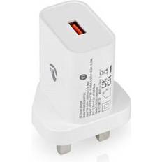 Nedis Vægoplader Hurtigopladningsfunktion QC3.0 3.0 A Antal output: 1 USB-A 18 W Automatisk Valgt Spænding