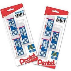 Pentel Hi-Polymer Block Eraser, Large, White 6 pack (ZEH10BP3P2)