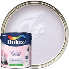 Dulux silk emulsion Dulux Silk Emulsion Violet Ceiling Paint, Wall Paint White 2.5L