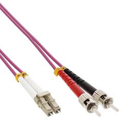 Kabler InLine 88515P 15m-LC/ST-15 m-OM4-LC-ST-Male/Male-Purple