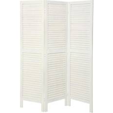 Stores Atmosphera Paravent Bois Blanc 170 x 40 cm - 3 Panneaux Store