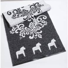 Arvidssons Textil Kurbits 70x250 Vit, Svart cm