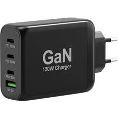 Batteries et Chargeurs PORT Designs Connect Chargeur Secteur Combo 120W 2x 100W 1x 30W USB-C Power Delivery 1x USB-A