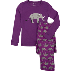 Elephants Pajamases Children's Clothing Leveret Kid's Cotton Top & Fleece Pants Pajamas Elephant