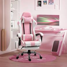 Racing Gaming Chair with Lumbar Support, Pink