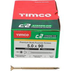 Yellow Screws Timco Yellow C2 Strong-Fix Double Countersunk PZ2 Screws Box