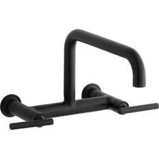 Cold Start Kitchen Faucets Kohler Purist (K-7549-4-BL) Matt Black