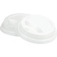 Hvid Plastikkrus Antalis Højt låg til 8oz 25cl papbægre hvid 1000stk/kar