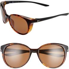 Nike Dame Solbriller Nike Women's Essence Polarized Sunglasses, Tortoise/Brown